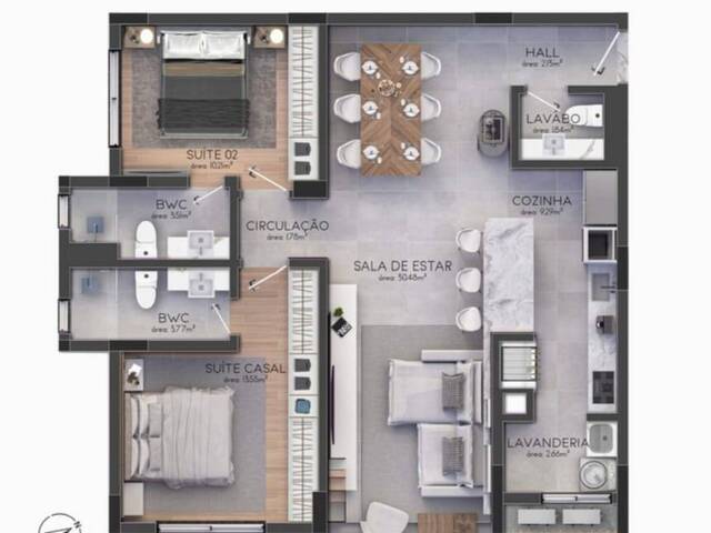 #1611 - Apartamento para Venda em Esteio - RS - 3