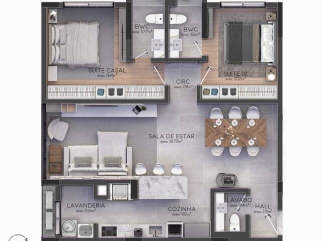 #1612 - Apartamento para Venda em Esteio - RS - 3